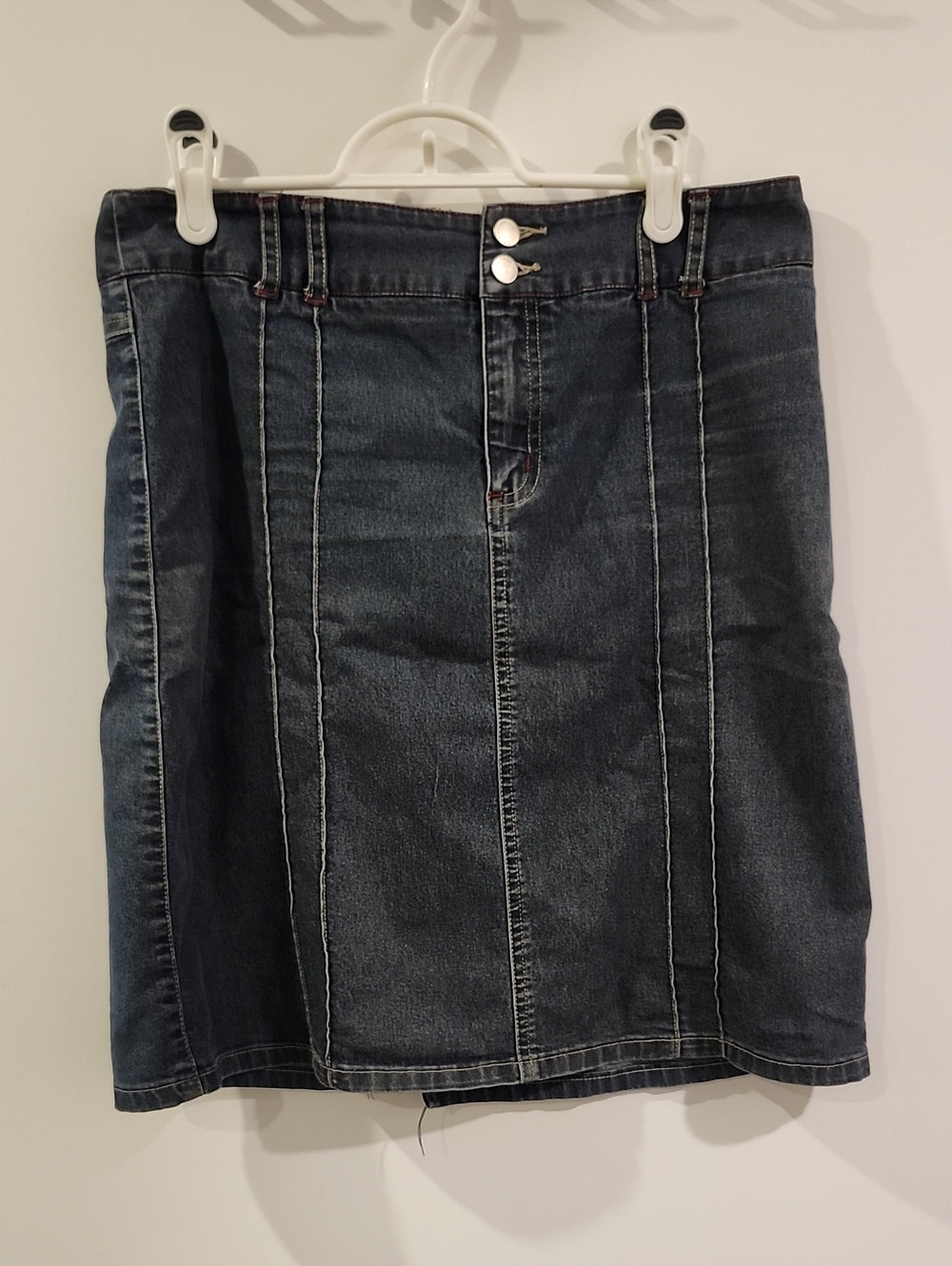 Waist 15.5" Point Zero Dark Blue Denim Pencil Skirt
